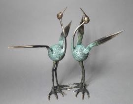 Iwona Krajnik, Taniec żurawi - Dancing Cranes, 43 cm